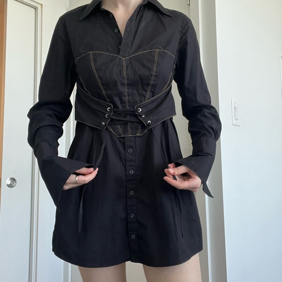 Urban Outfitters corseted shirt dress - Picture 3 of 6